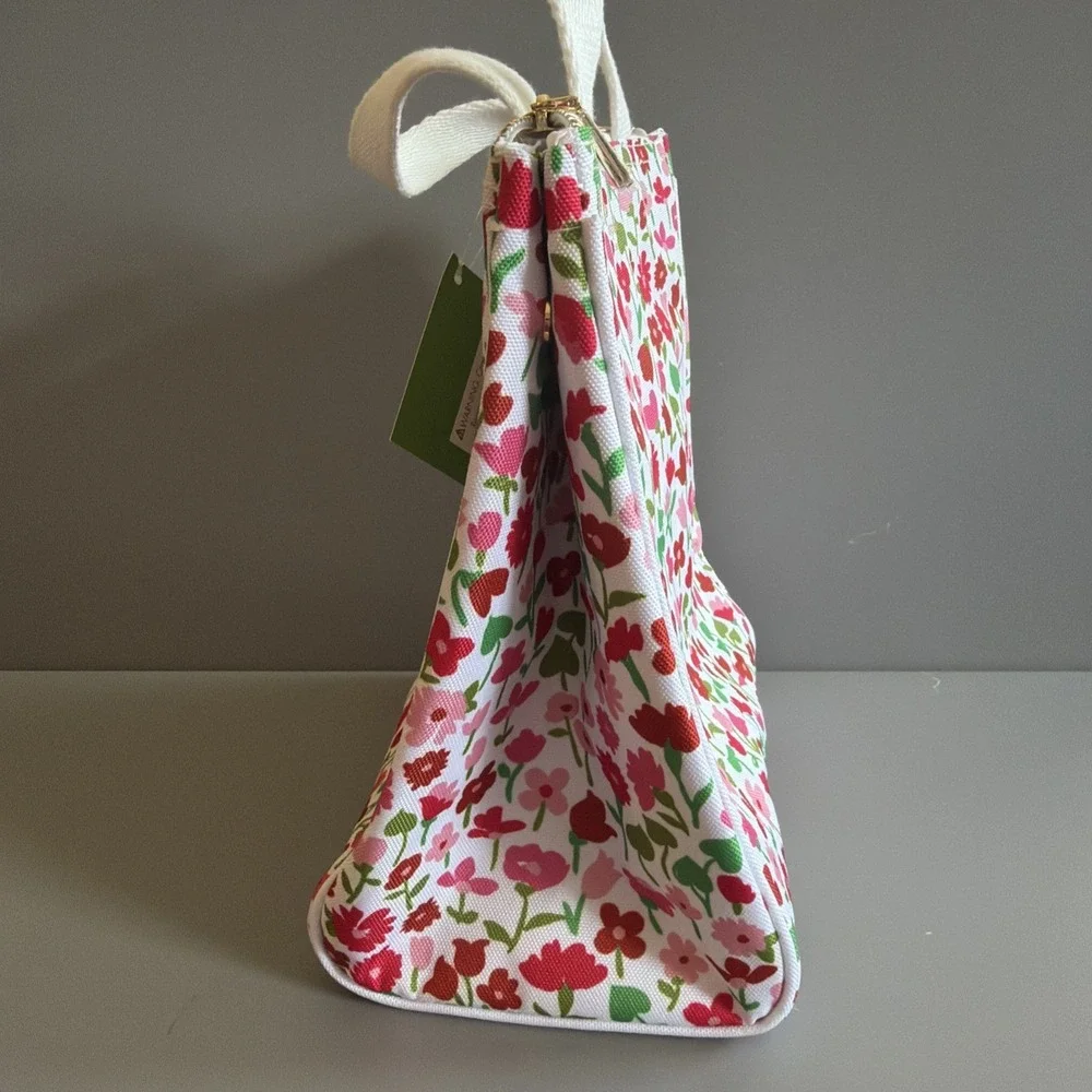Kate Spade Floral Insulated Lunch Bag- Pink/Red Green New with Tags